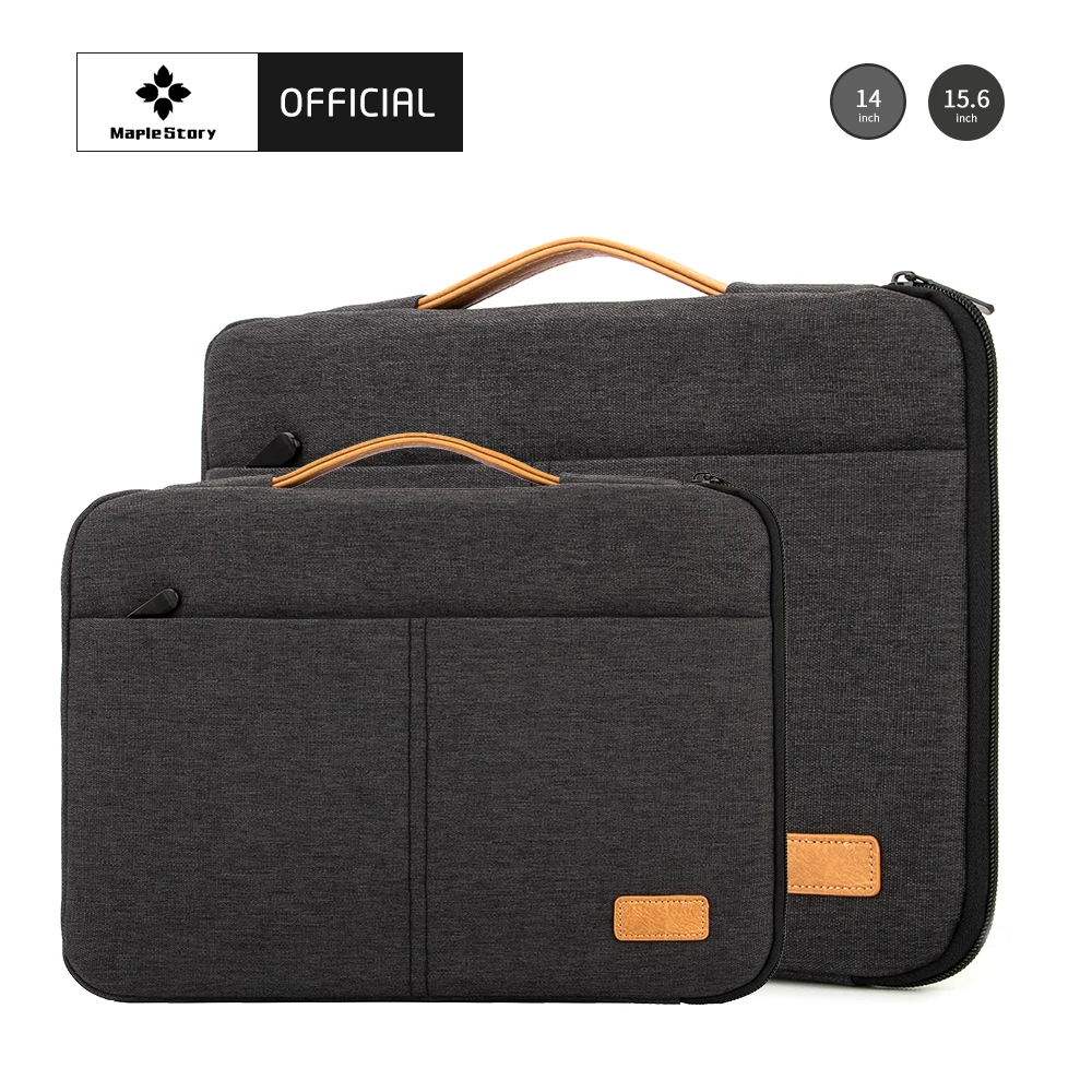 Handle Laptop Carrying Case Sleeve Case Protective Bag with Front Accessories Pocket for macbook 12 Tablet 13 14 15.6 Chromebook