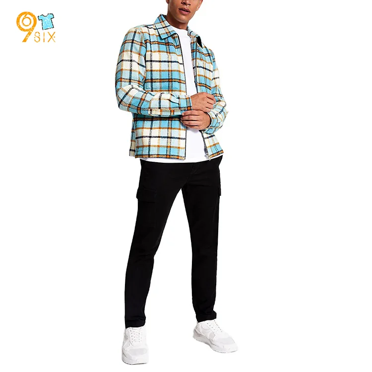 Wholesale Custom Hot Sale Long Sleeve Jackets For Men Outdoor Winter Plaid Jackets