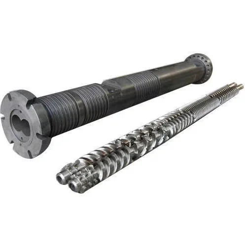 PVC Pipe Profile Recycle Extruder Twin Screw Barrel Conical & Parallel