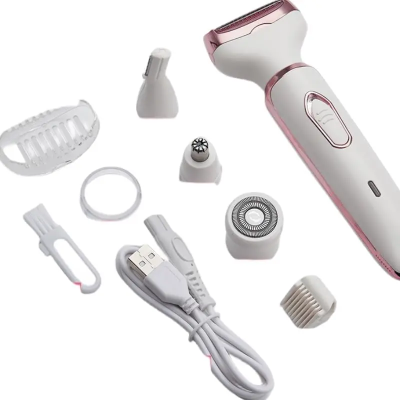 4 In 1 Lady Shaving epilator and Hair Removal Device Electric Lipstick Eyebrow Trimmer Hair Scraper