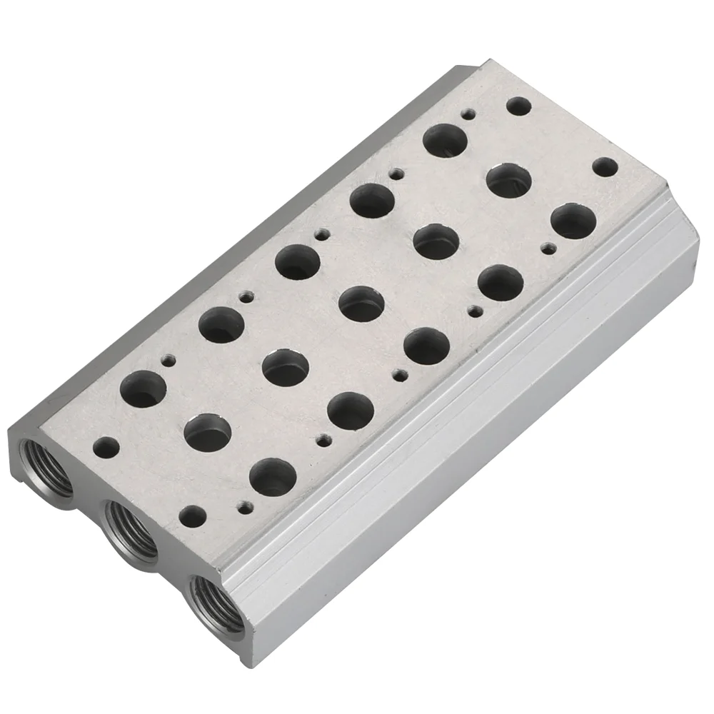 Pneumatic solenoid valve base 4V110-06 confluence plate 100M2F3F4F5F6F7F8F9F 10-position valve group air exhaust