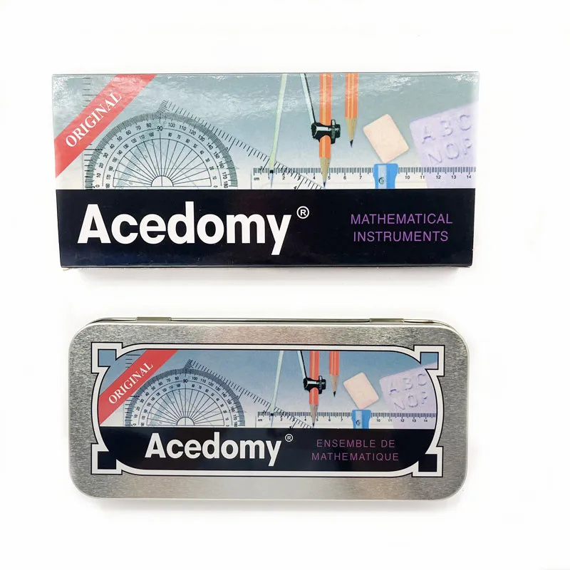 Набор школьных канцелярских принадлежностей 13 шт. Детские геометрические инструменты математический набор чертежных линейки ящик для инструментов детей