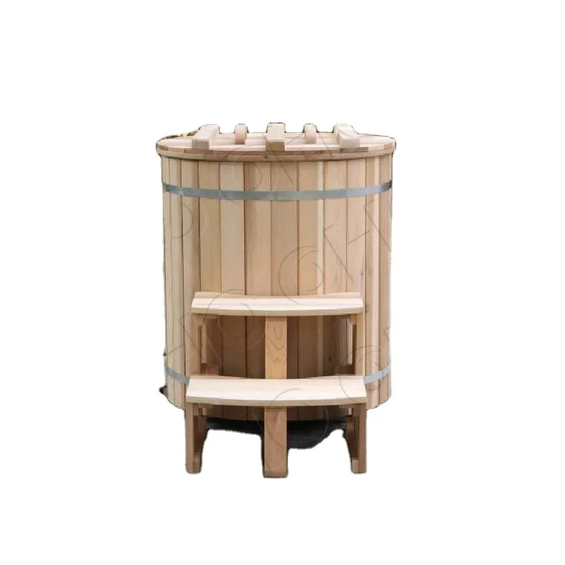 Customized For Athlete Recovery Portable Wood Cold Plunge Ice Bath Plunge Barrel