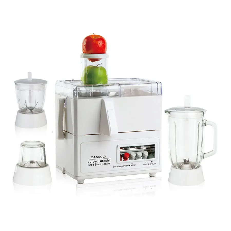 4 In 1 Juicer Blender Food Processor & Veggie for Slicing, Shredding and Kneading,  Fits Whole Vegetables, Stainless Steel