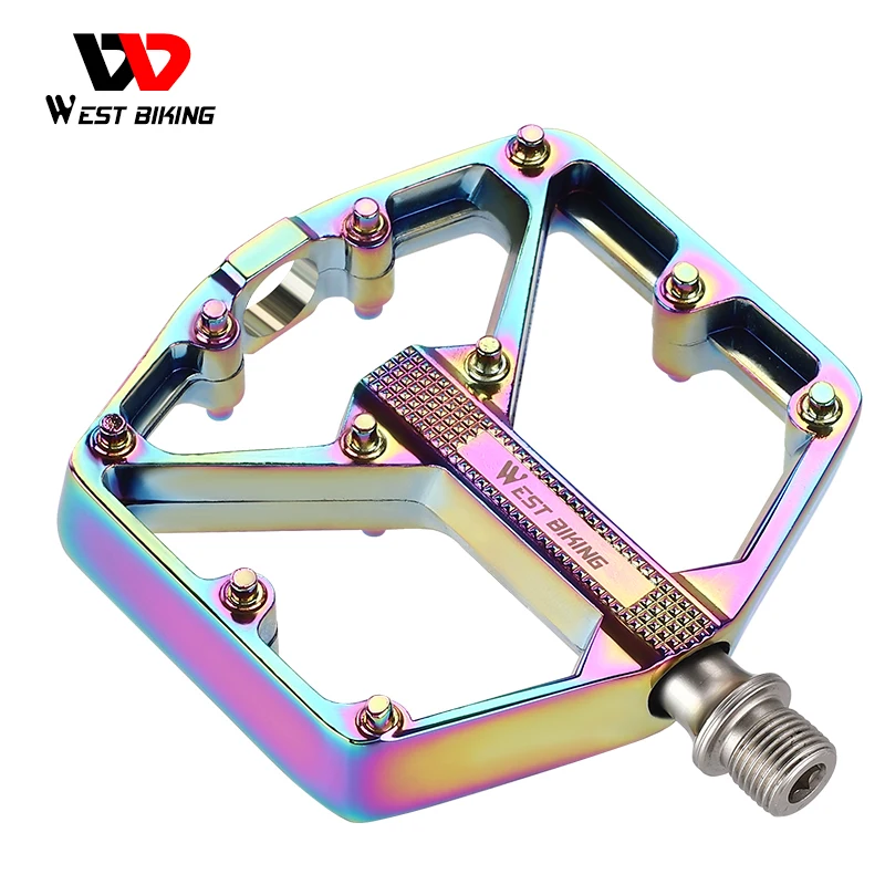 WEST BIKING Bicycle Pedal Nylon Mountain Anti-slip Road Bicycle Pedals Ultralight Outdoor Sports Mountain Custom Bike Pedals