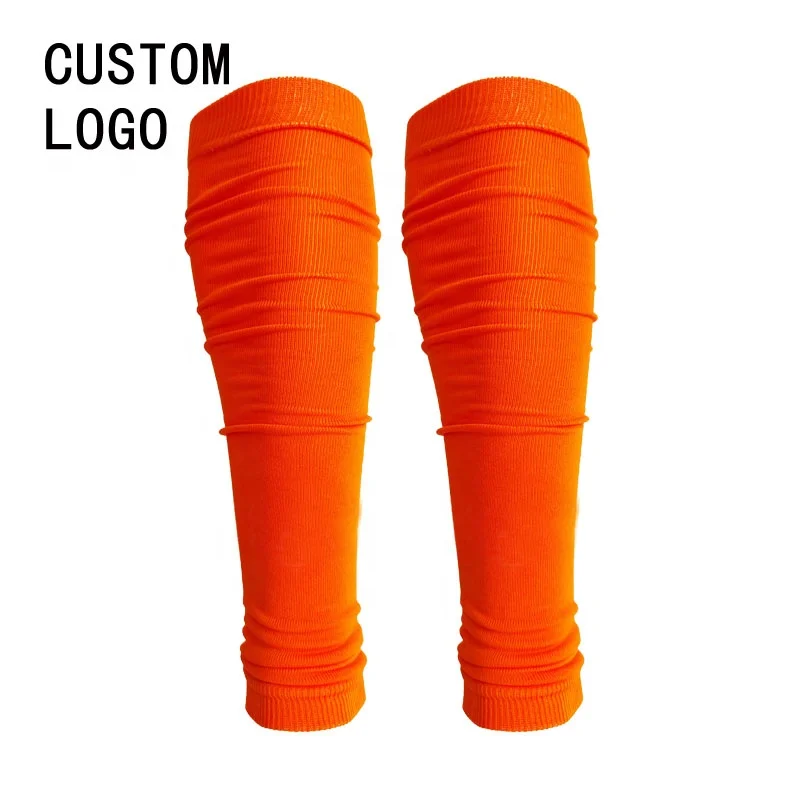 High quality leg sleeves custom logo Nylon footless socks sports compression American football socks customized colors