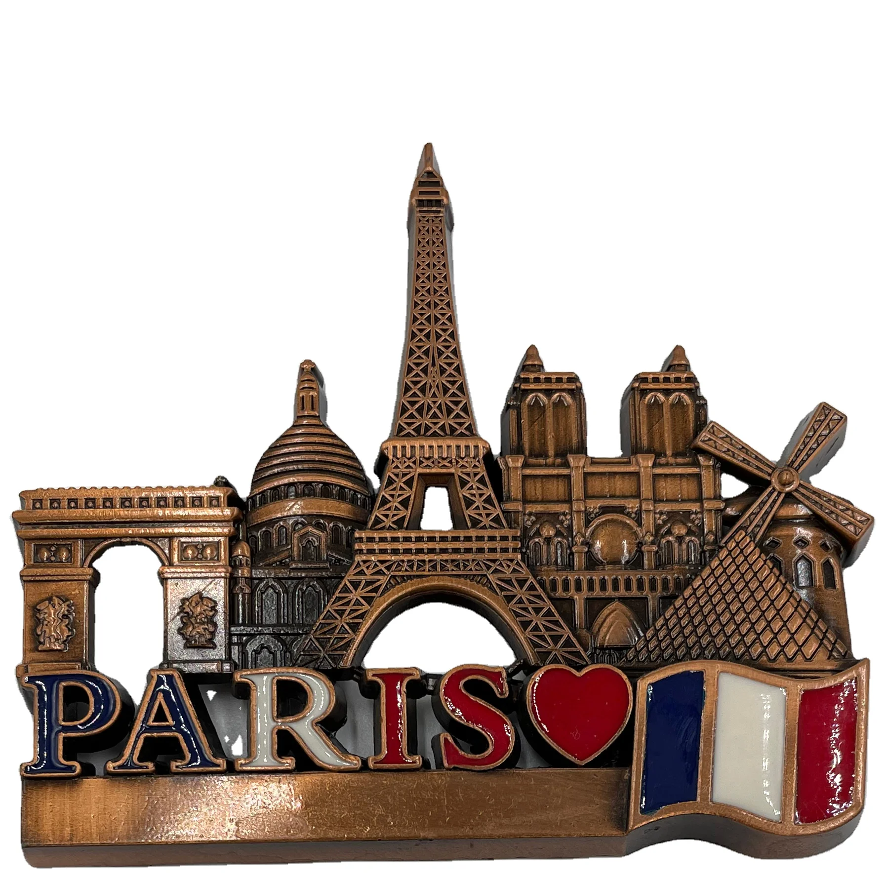 French Spanish architecture 3d metal fridge magnet personalise souvenir cities travel fridge magnet