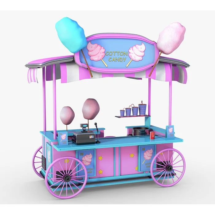 Custom Mobile Design Food Cart Candy Ice Cream Cart Outdoor Fast Food Kiosk