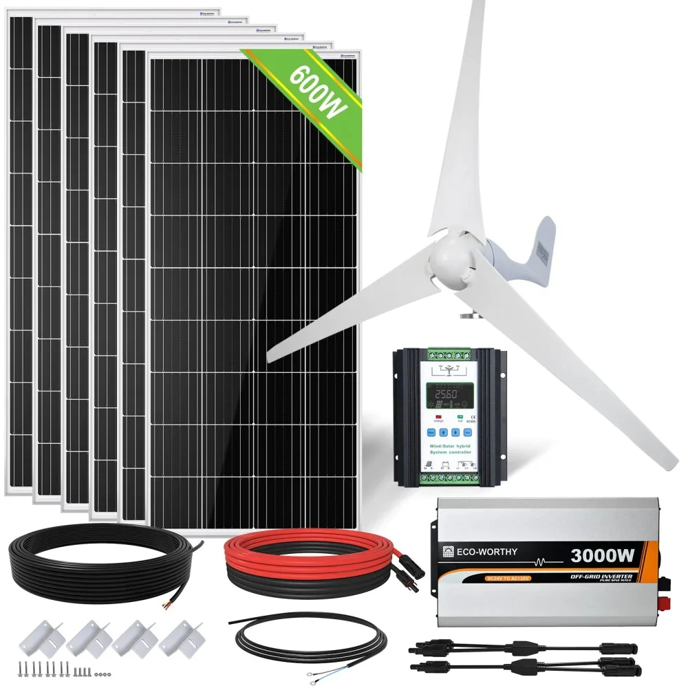 Portable Cheap Home Solar Power System Energy Storage 2000w 1500w 1000w Solar Panels Kit
