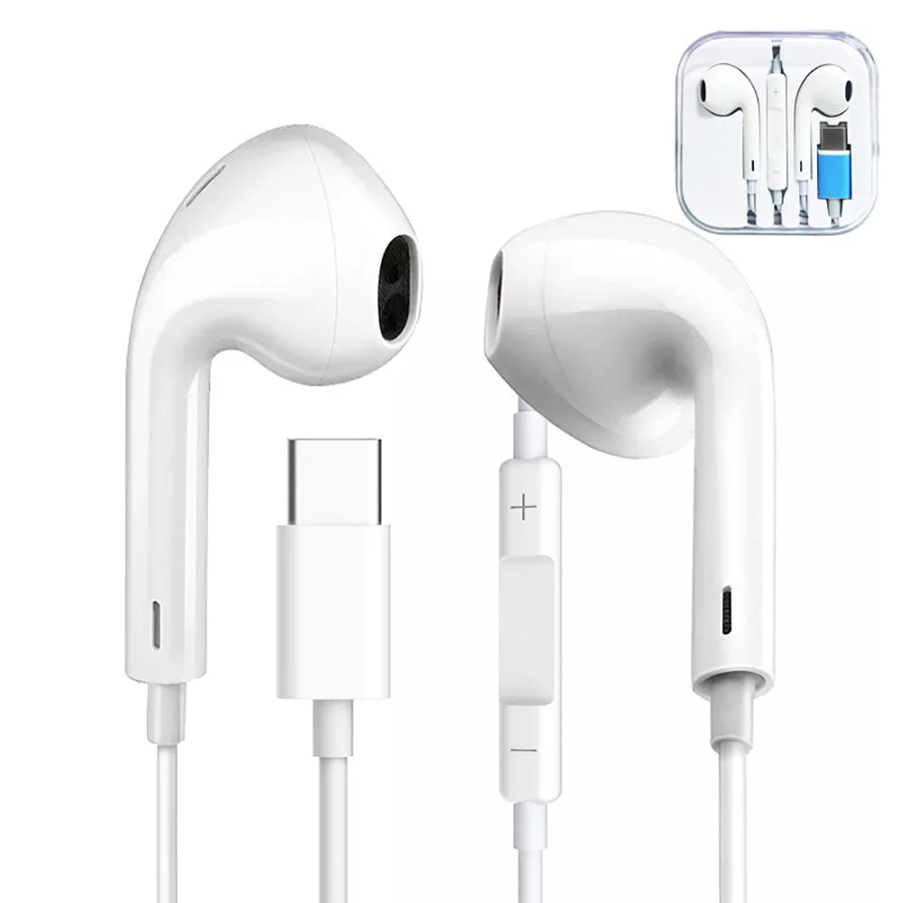
1:1 Copycat BT Connection Mobile Phone Wired Earphone In-ear Speaker Headphone Type-c Earphone Earbuds for Samsung Xiaomi Huawei 