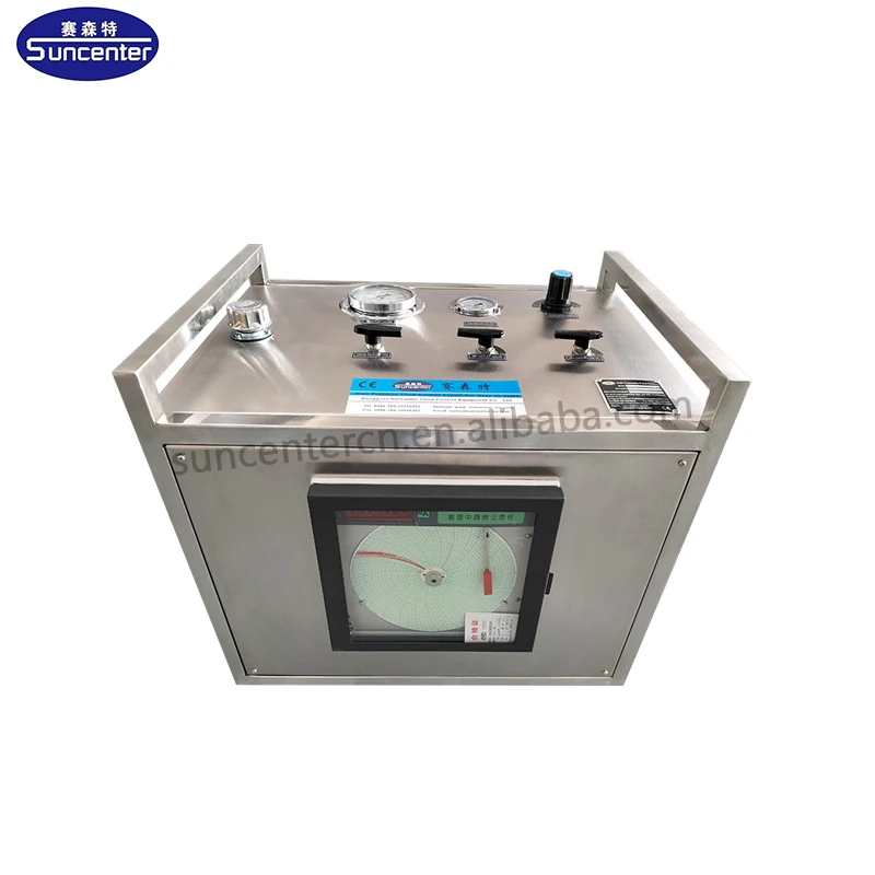 Hydrostatic Test Equipment Air Driven Liquid Hydraulic Booster Pump with Round Chart Recorder
