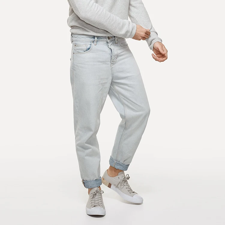 hot sale low waist custom design buy jeans in bulk denim fabric jean pant men pants