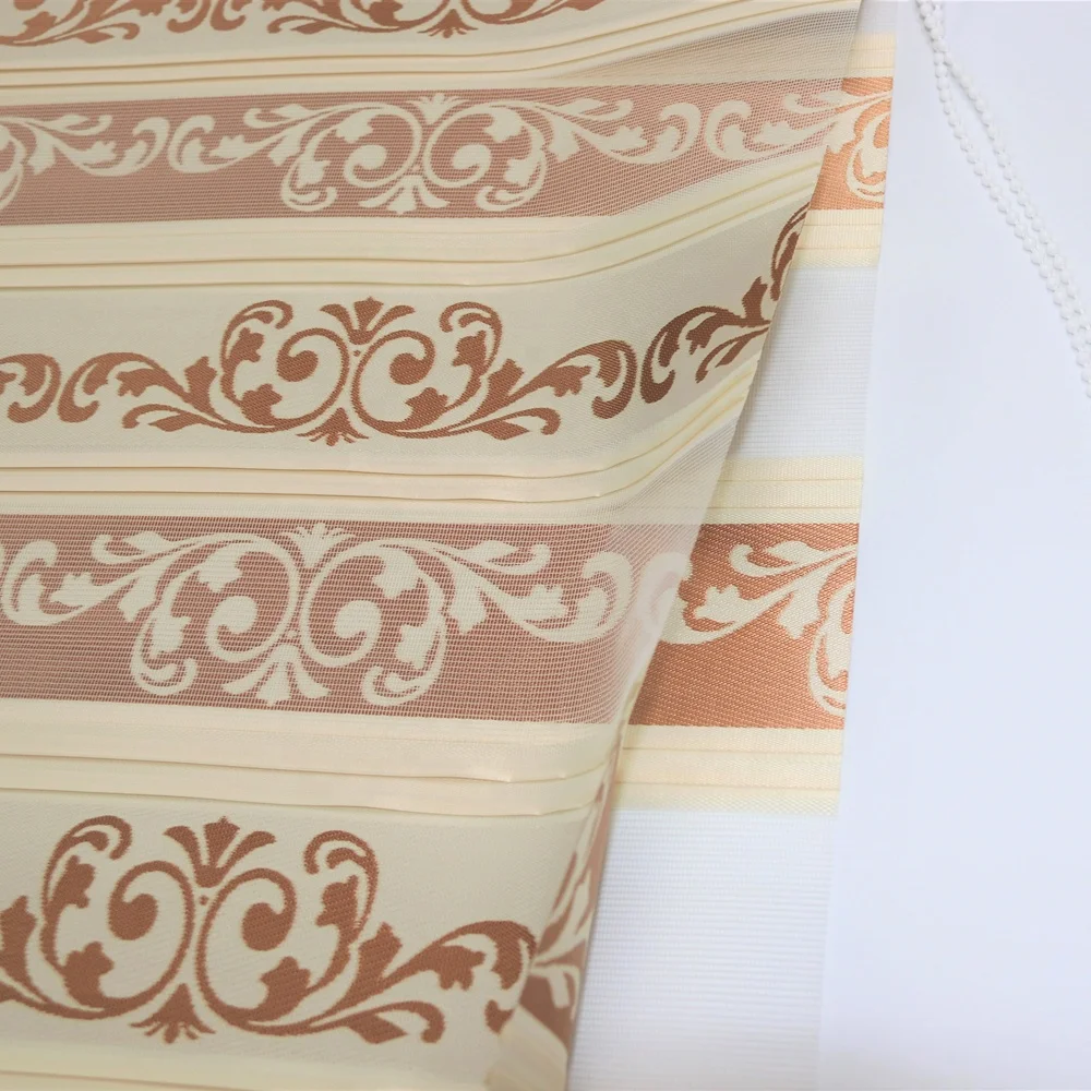 Roman windows decor blackout jacquard fabric zebra blinds for dining room