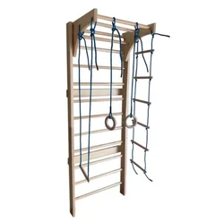 Внутренняя деревянная шведская лестница, настенные брусья для тренажерного зала с настенным выдвижным стержнем