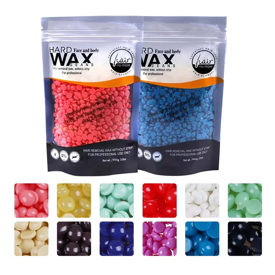 Private Label Bulk Hard Face Heat Honey Chocolate Tea Tree Nose Waxing Cream Hair Remover Gel Wax