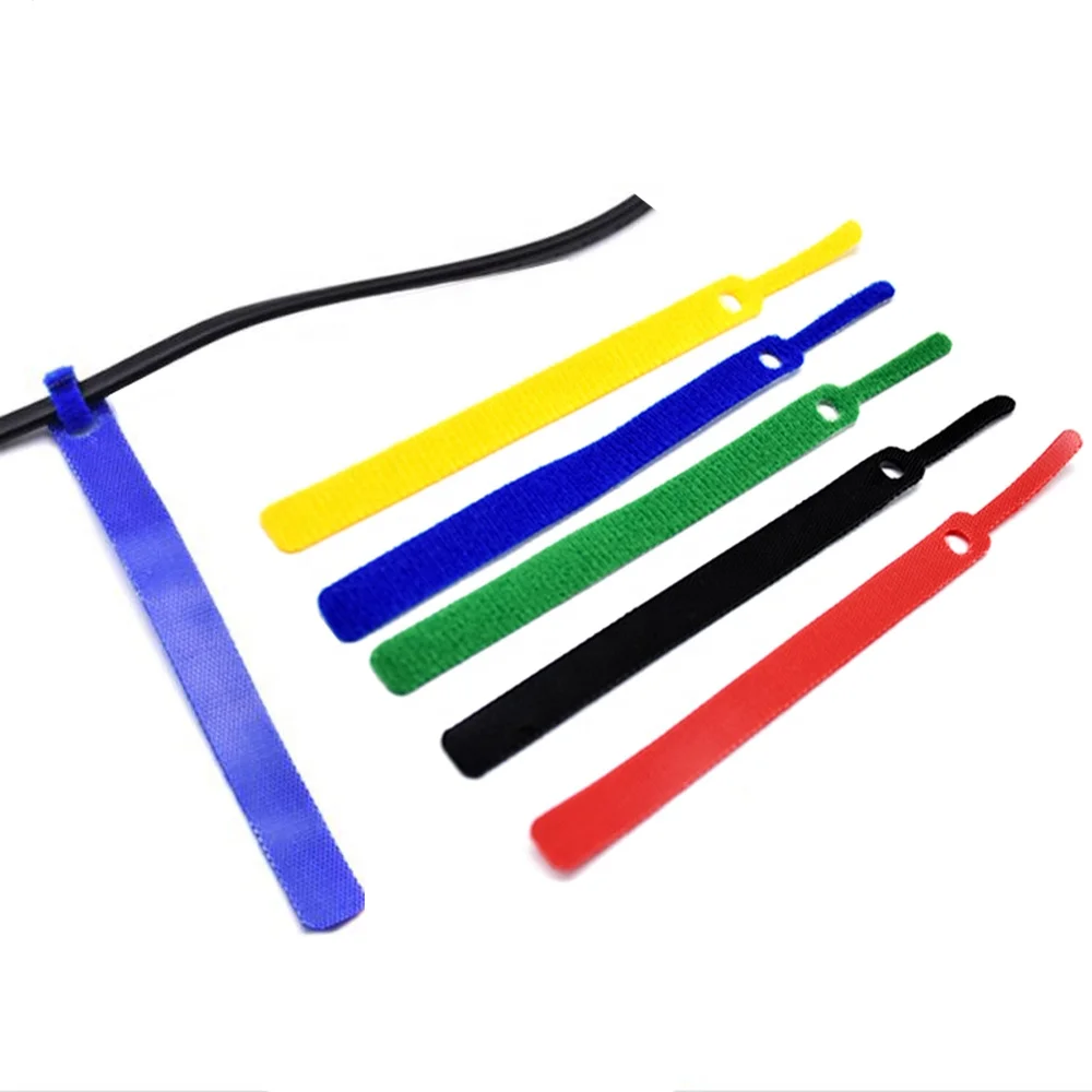Nylon Hook And Loop Fastener USB Computer Cable Ties Adjustable Hook And Loop Tape