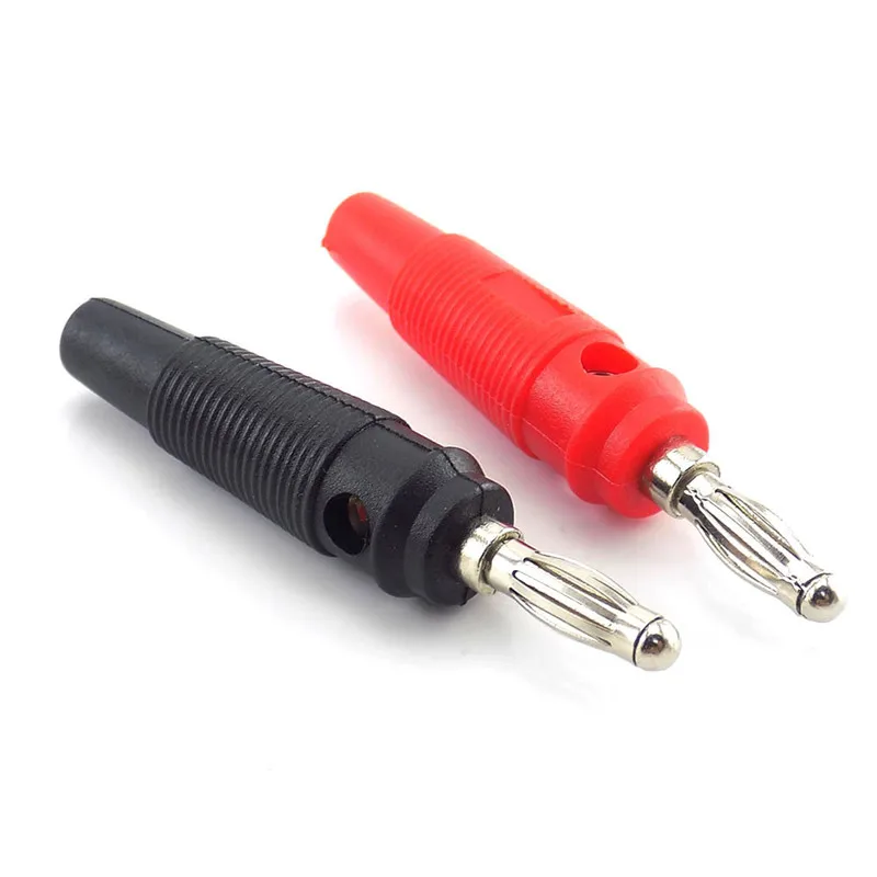 2pcs 4mm Banana Plug Audio Connectors Binding Post 4mm Banana Jack Plug For Cable Terminals DIY Connectors (1600363371388)