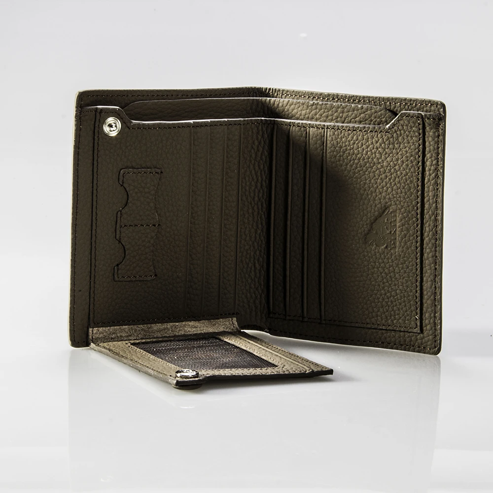 Factory Wholesale RFID Blocking Vintage Trifold  Genuine Leather Wallet