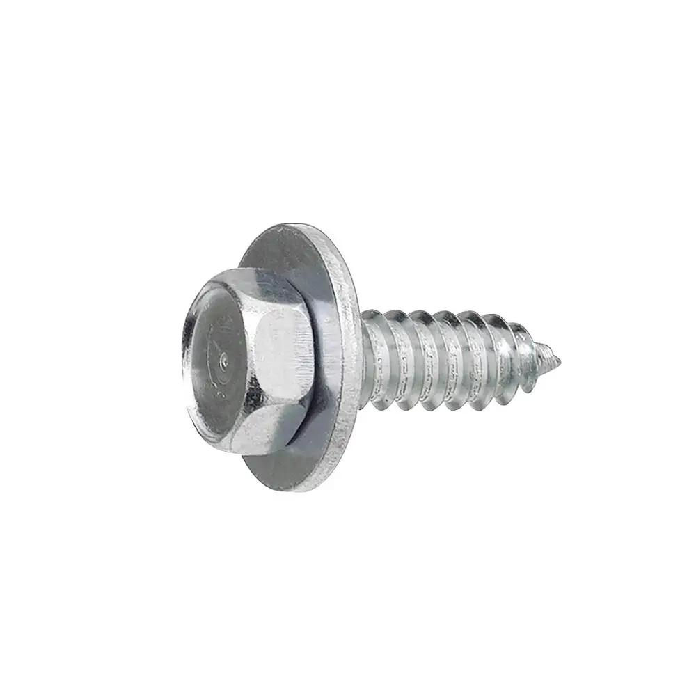DIN EN ISO 10510 Zinc Plated M4 185mm Self Tapping Hex Head Self-tapping Fender Screws with Washer