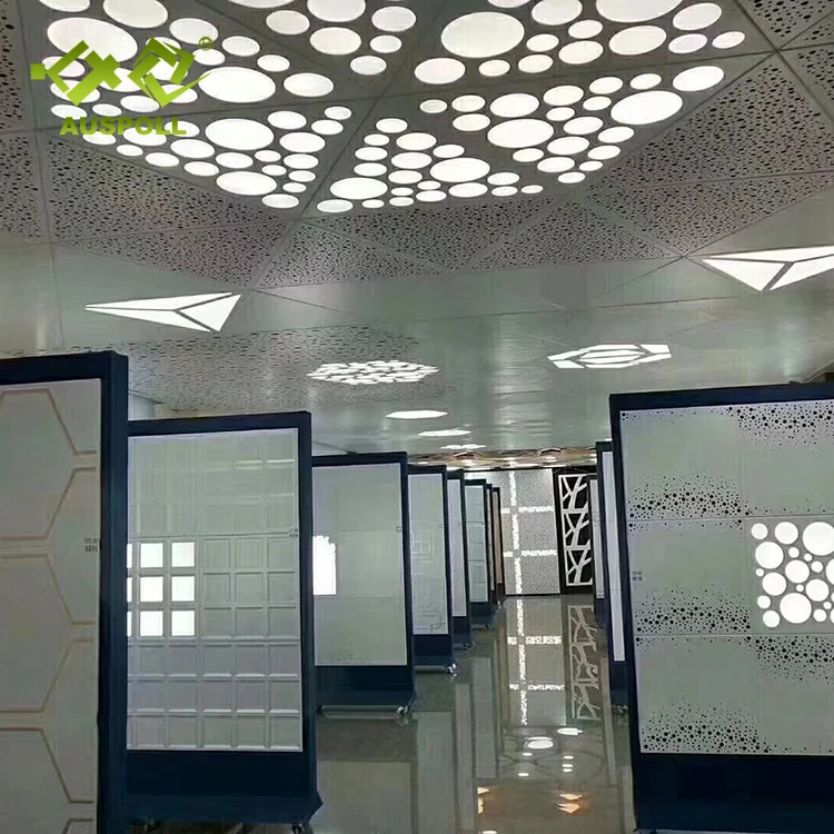 
Hot Sale Lightweight waterproof acoustic perforated board aluminum Clip in ceiling tiles 