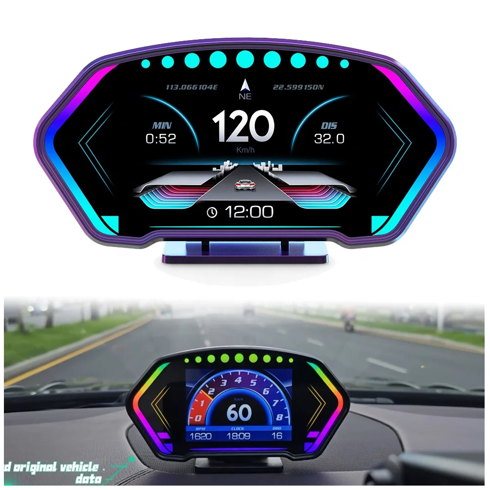 2023 новейший OBD2-метровый цифровой индикатор скорости GPS Автомобильный дисплей налобный P3 Автомобильная электроника obd автомобиль