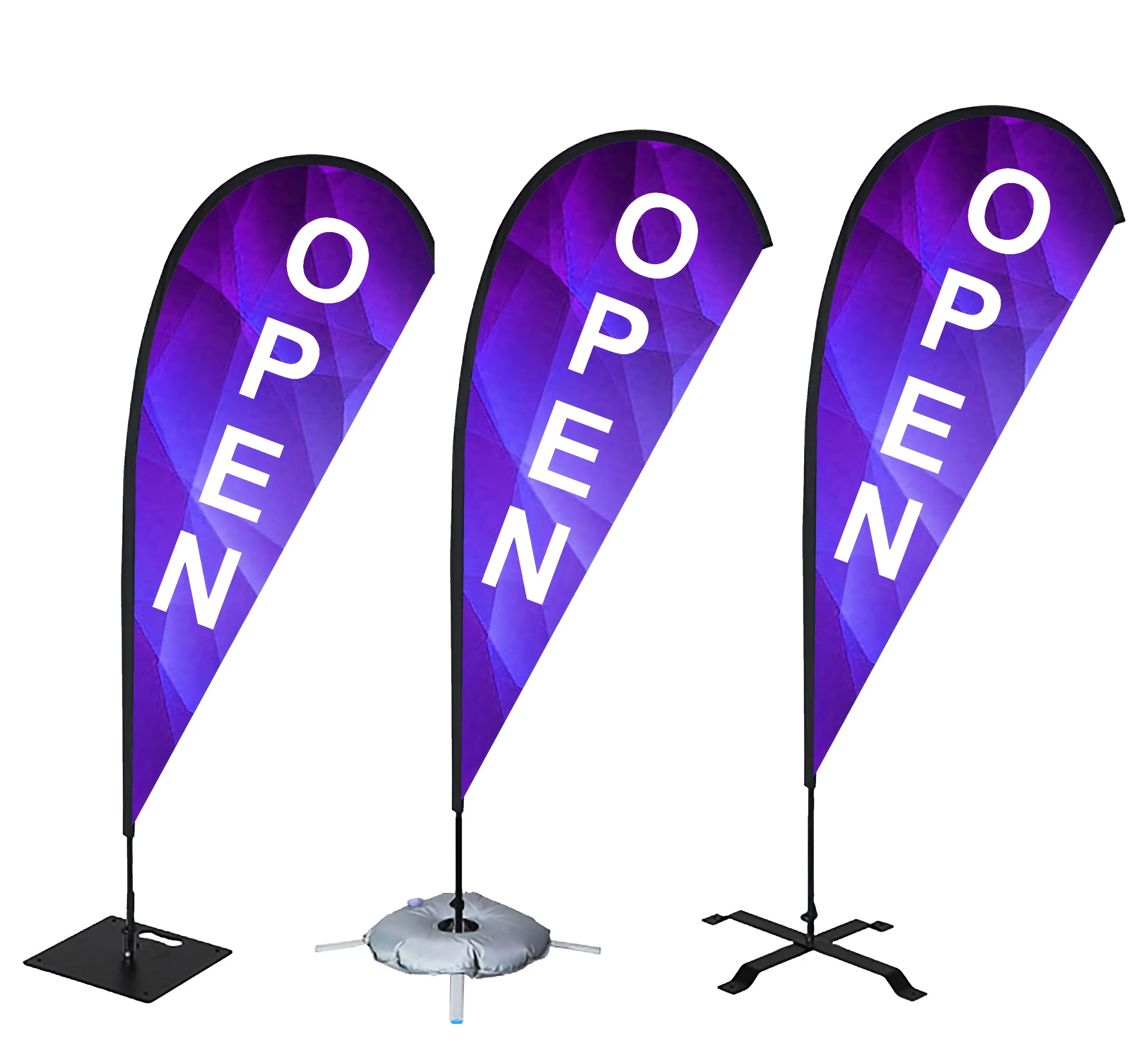 wholesale advertising banners and flags/double sided campaigns promote flag with custom logo printing