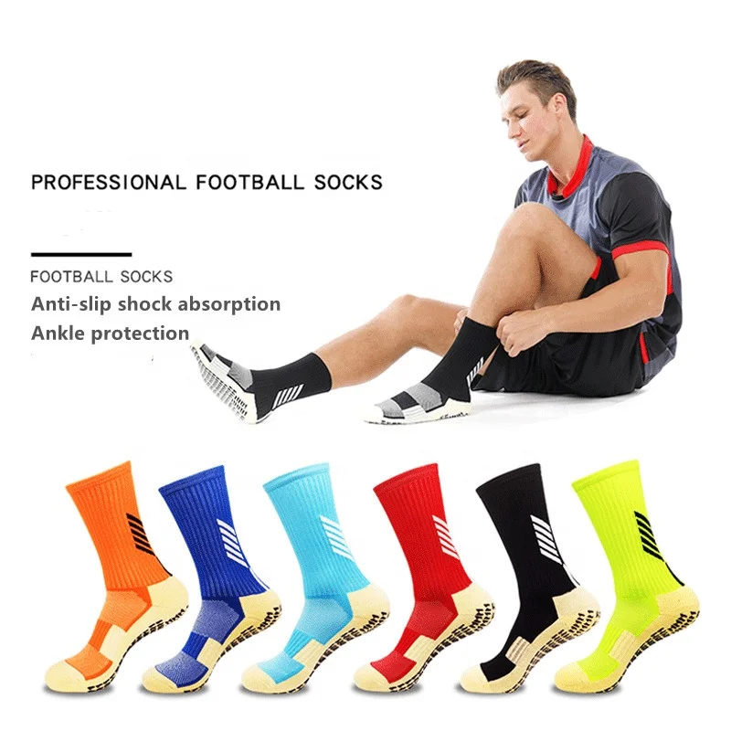 Wholesale short style kid adult sport football breathable dispensing non slip socks football