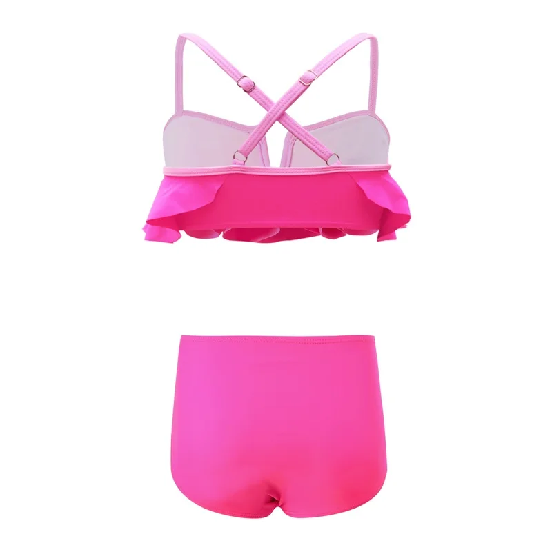 Girls Skirt Set Color Blocking Sleeveless Tank Top Mini Skinny Skirt Two Piece Swimsuit Sexy Bikini Set for Kids
