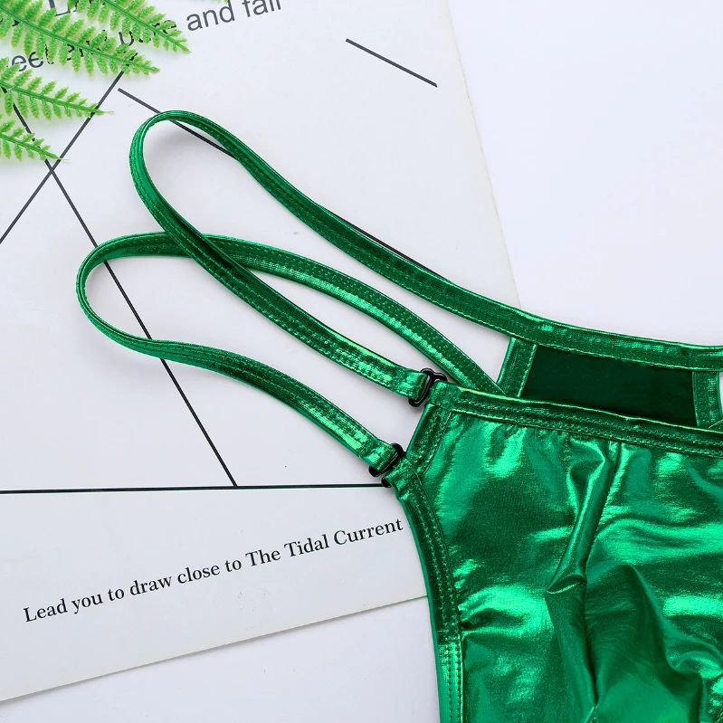 Модные мужские блестящие металлические трусы-бикини, стринги, мужское нижнее белье