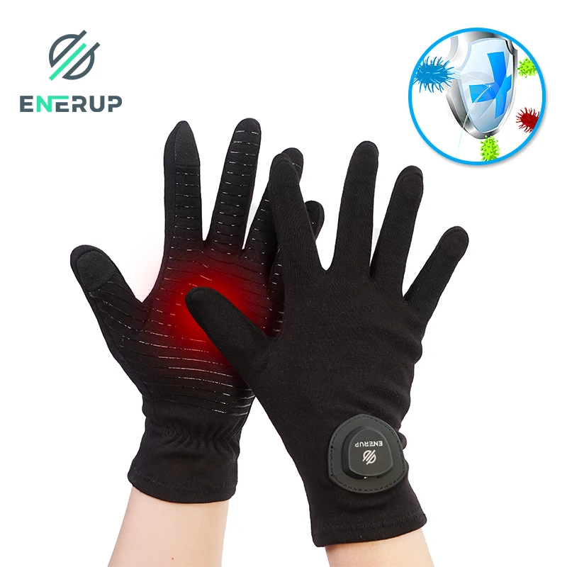 Enerup Custom Therapy gloves Copper cotton non-slip touch screen Arthritis Gloves Antimicrobial Promote Blood Circulation