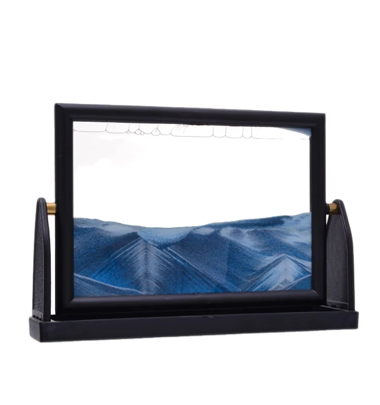 
 Картина из движущегося песка с вращающейся основой, стеклянные поделки из песка, 3D картина из песка, украшения, настольные художественные игрушки  