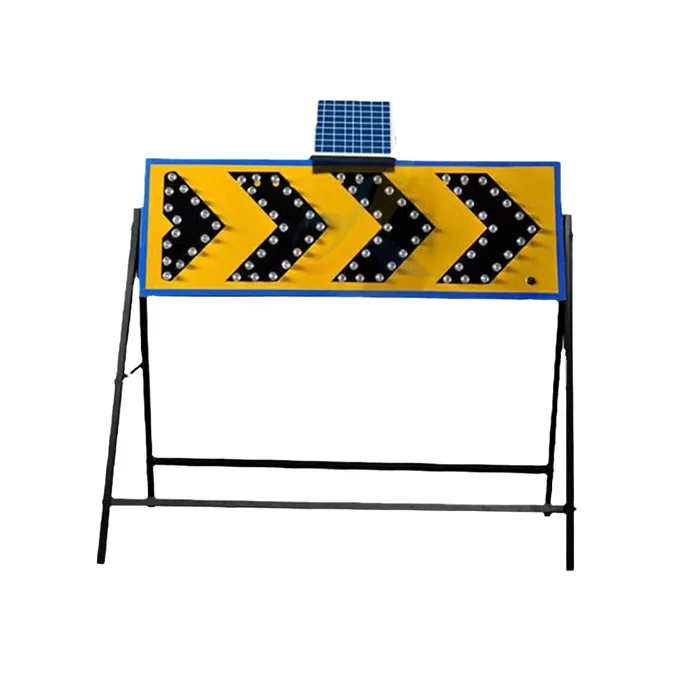 Solar Arrow Indicator Traffic Warning Sign Board Amber Flashing Arrow Light