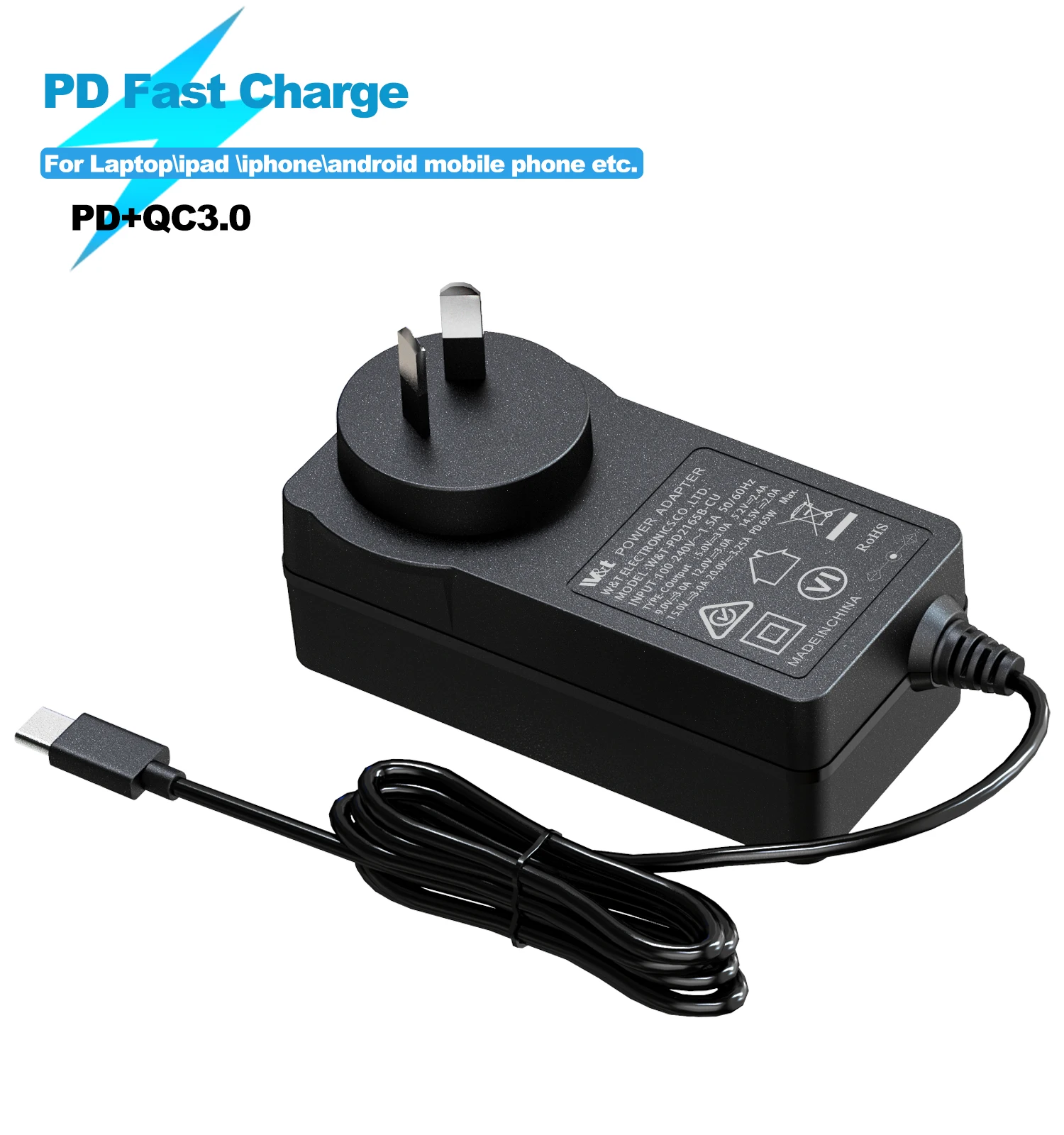 For Hp Dell Lenovn 45w 65w 90w 120w Battery Laptop Charger Ac Dc Usb Type-c Universal Laptop Power Adapters