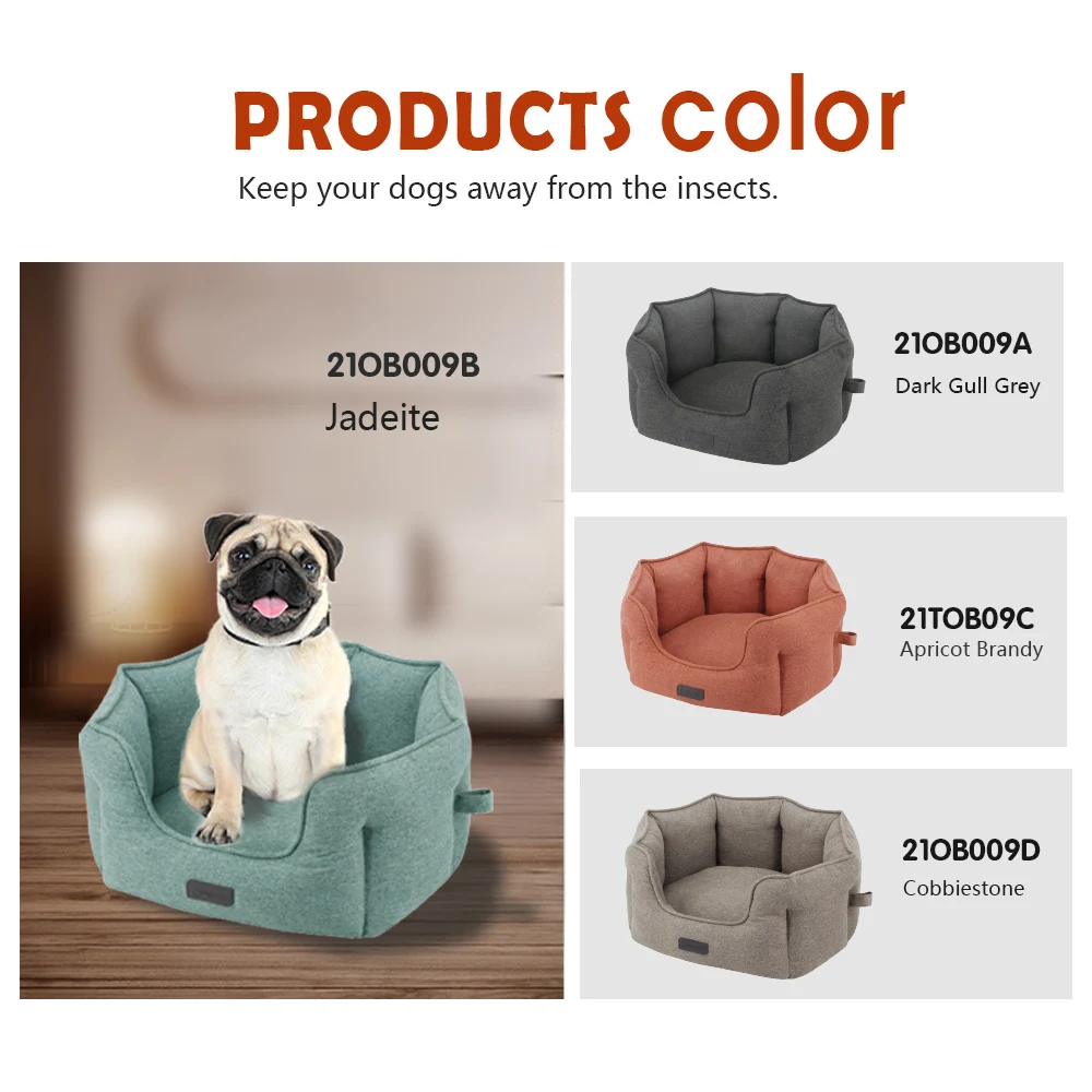 Luxury Dog Bed for Small Medium Dog Washable Removable Covers Oval Pet Bed  anti-bugs Puppy Supplies