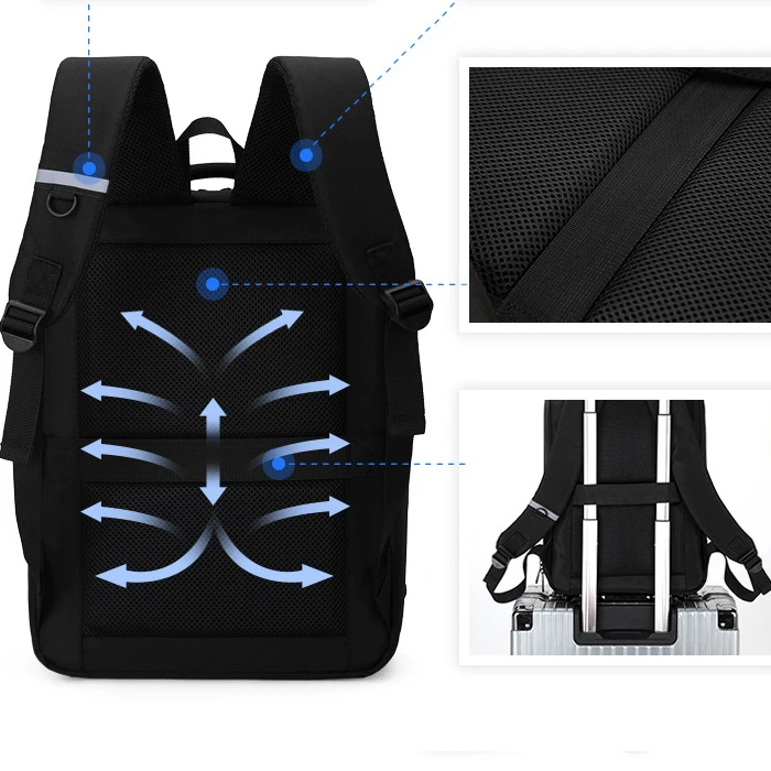New design waterproof laptop backpack smart USB travel youth backpack bag custom logo