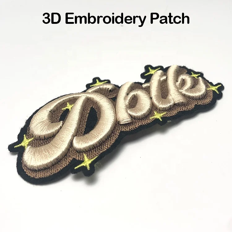 Black M Letter Chenille Patches Custom Designer Brand Logo Wholesale Sewing on Embroidery Patches for Hoodie