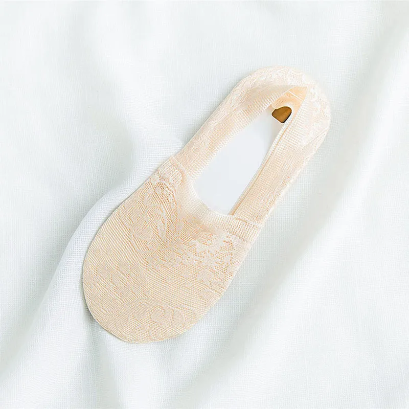 10 Pairs New Fashion Women Girls Summer Style Lace Flower Short  Antiskid Invisible Ankle Socks Female Boat Socks