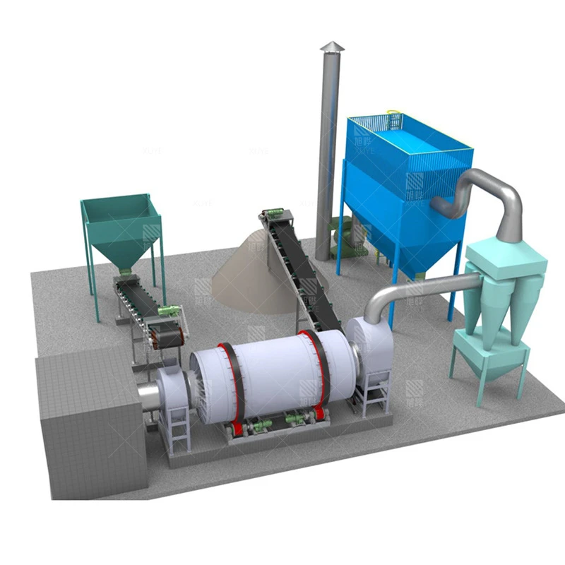 Slurry Quartz Sand Sawdust Rotary Drying Machine Three Cylinder Rotary Dryer