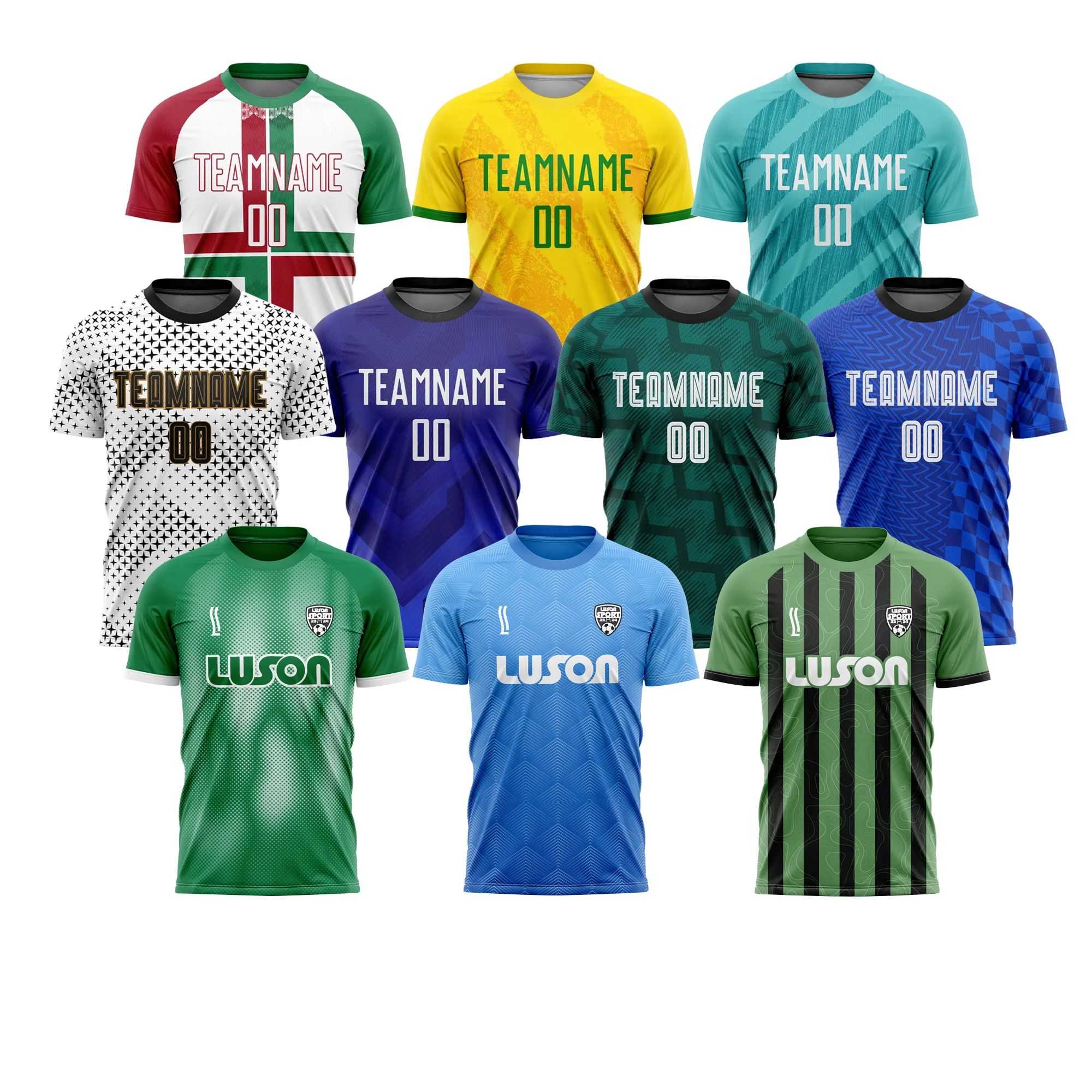 LUSON Sublimated Player Version Soccer Jersey Thai Retro Futbol Club Sports Jersey Soccer Wear