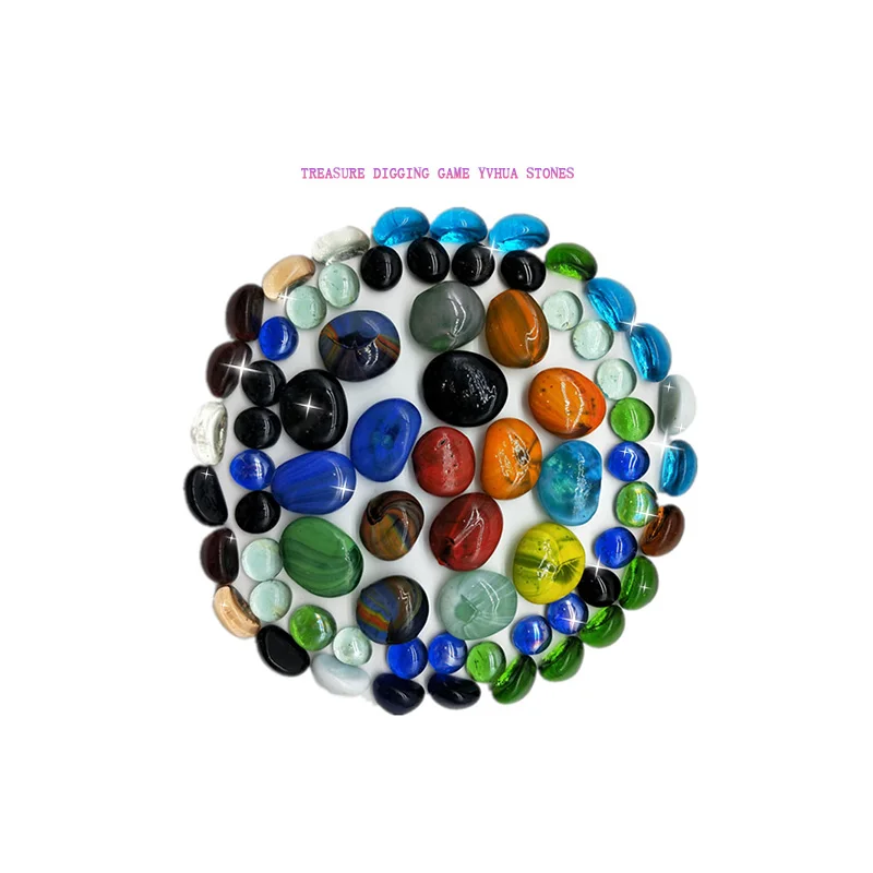 Yuhua Stone Bulk Polished in Various Colors Natural Garden Aquarium Landscape Pattern Glass Beads River Cobble Paving Stone