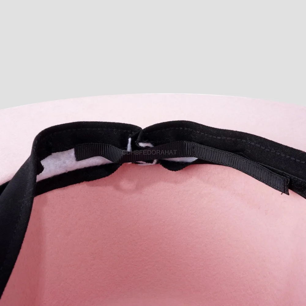 Fashion Pink Felt Fedora Hats Pure Australian Wool Wide Brim Fedora Hat For Women