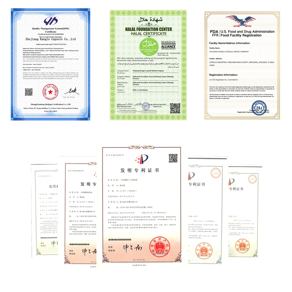 HALAL Certified Empty Hard Bovine Gelatin Capsules Shell BSE TSE free Sizes 00 0 1 2 3 4