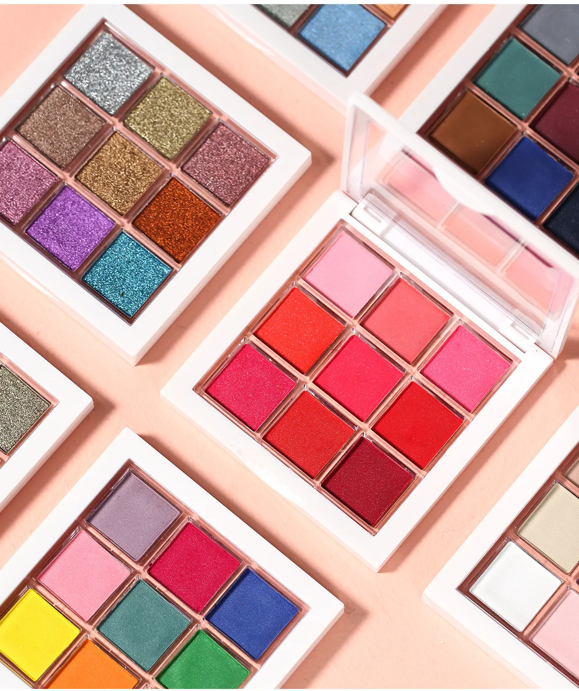 9 color gradient red powder disk magic nail decoration box exquisite lasting mirror chrome powder nail