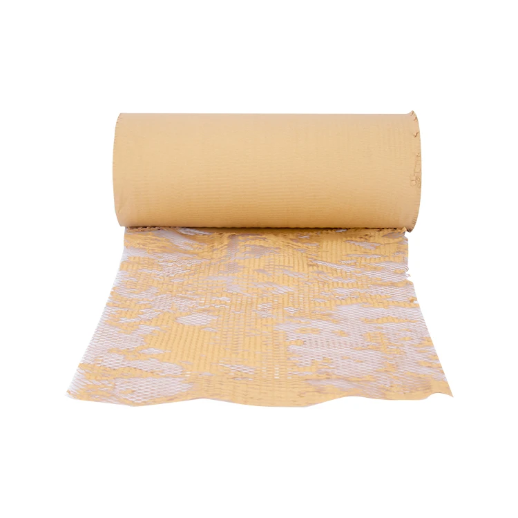 
Wholesale 38cm*150M Recyclable Eco Friendly Roll Sheet Cushion Packaging Kraft Wrapping Honeycomb Paper Wrap 