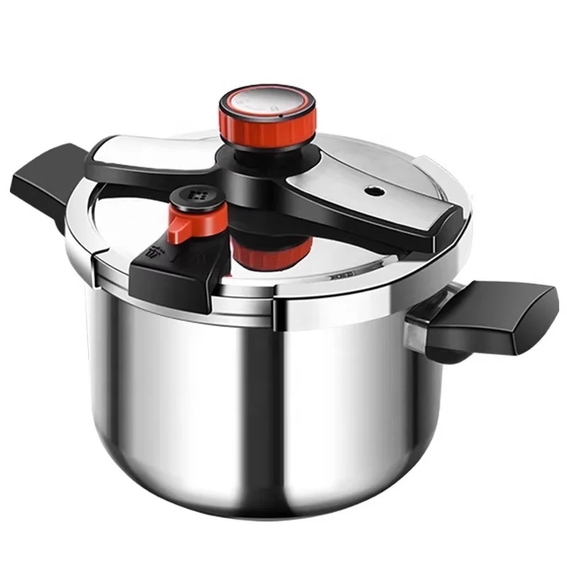 OEM factory high quality 6L large capacity thickened 304 stainless steel explosion proof pressure cooker for home kitchen cookin