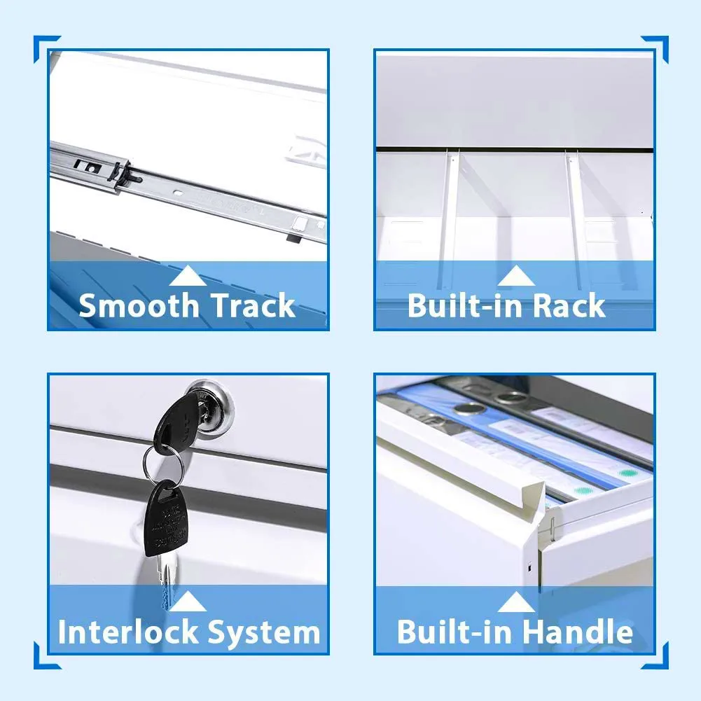 Modern Office filing cabinets furniture 2 drawer metal door mobile pedestal storage drawers office furniture cabinet