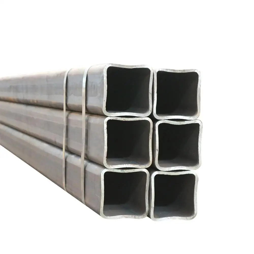 4 Inch Square Black Aluminum Tubing 8 Foot Long Steel Tube Price Per Kg Square Steel Tube