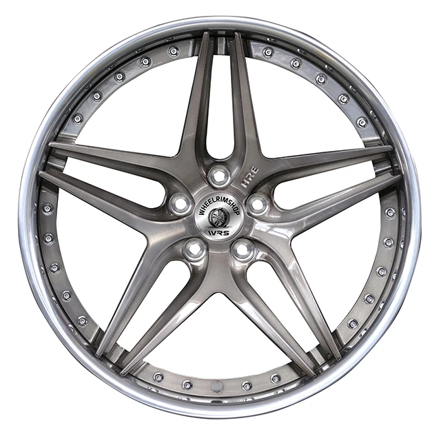 WRS740 Silver Multi Spoke Deep Concave Big Lip Forged Wheels T6061 Aluminium Car Rims for Aftermarket