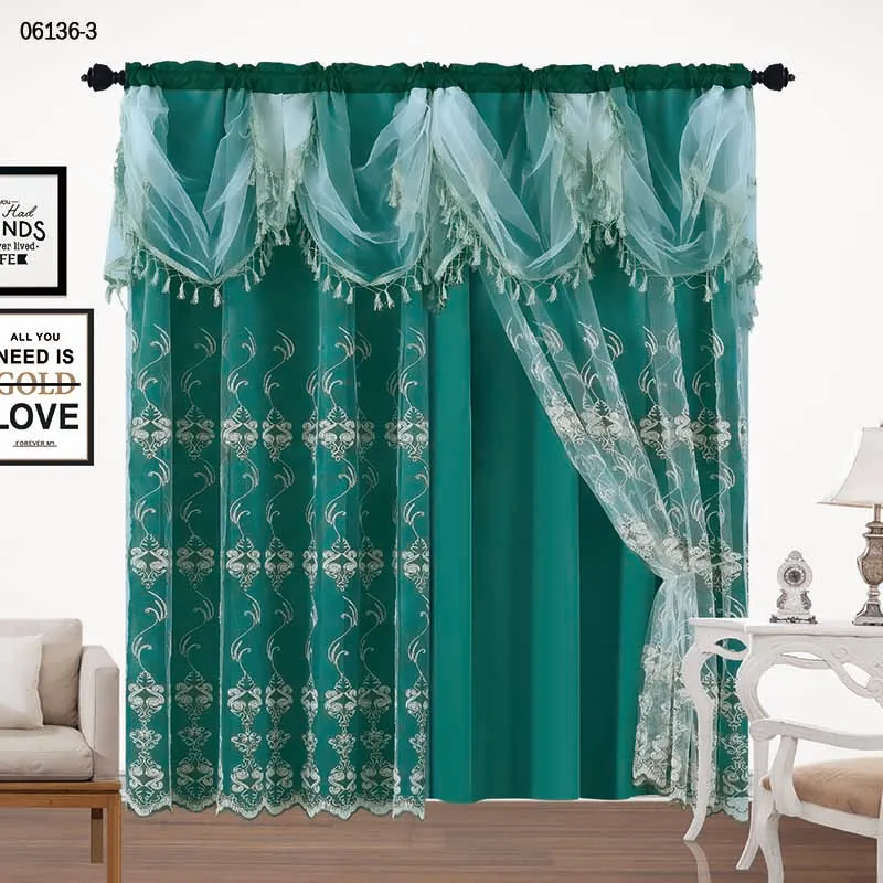 100 Polyester Jacquard Curtains Dividers Space Privacy Clinic Finished Curtains Accessories Living Room