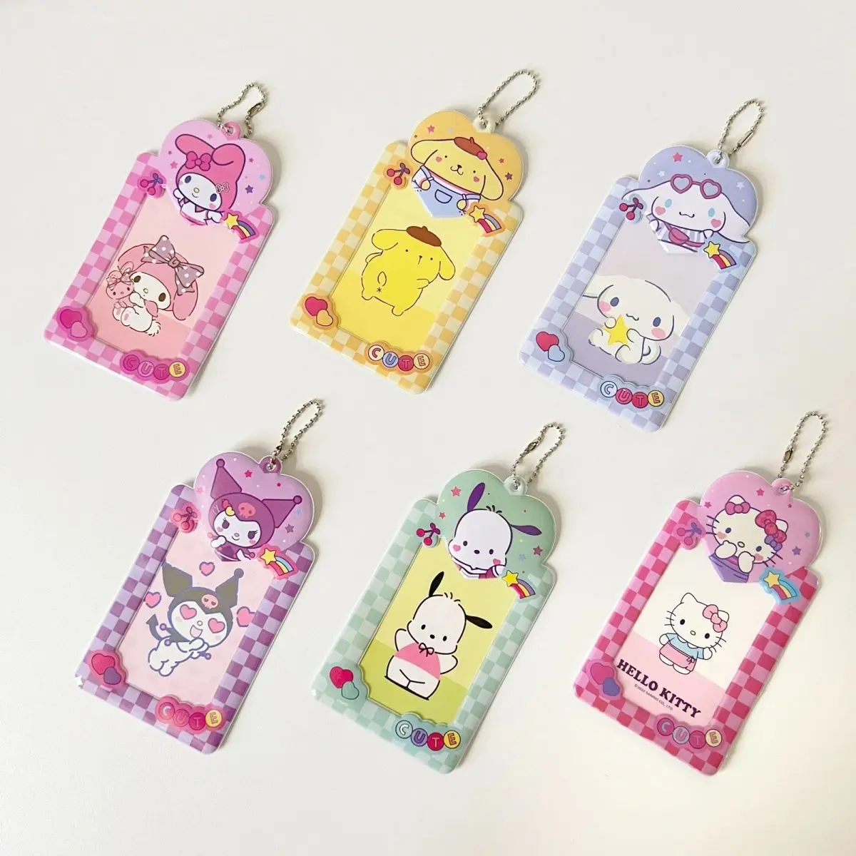 New Original customized cute cartoon animal 3-inch PVC card sleeve pendant keychain.
